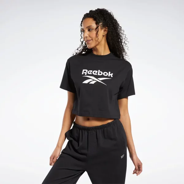 کراپ اسپرت زنانه اصل ریباک مدل Reebok CL AE BIG LOGO CROP TEE HH9758