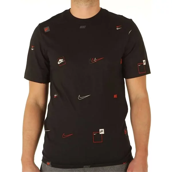 تیشرت اسپرت مردانه نایکی مدل NIKE NSW 12 MO LOGO AOP TEE DN5246-010 اورجینال