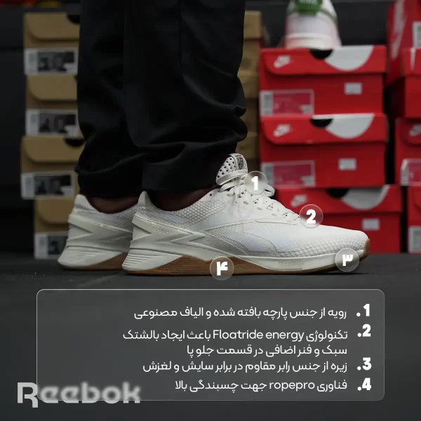 توضیحات کفش مردانه ریباک مدل Reebok Nano X3 varsity 100034397