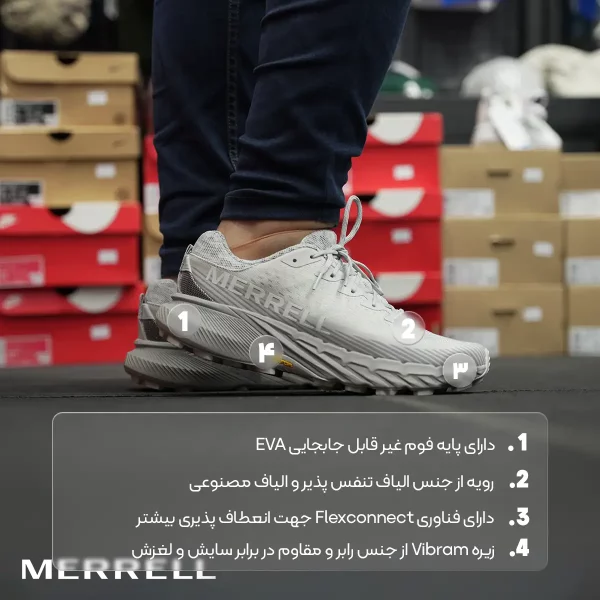 مشخصات کفش مردانه مرل مدل Merrell Agility Peak 5 J068157