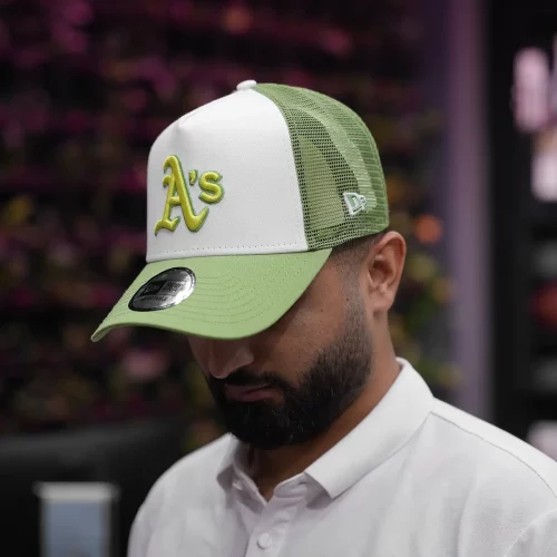 قیمت کلاه اسپرت مردانه نیو ارا مدل New Era Oakland Athletics style activist 9FORTY E-Frame Trucker cap NW60435091-310