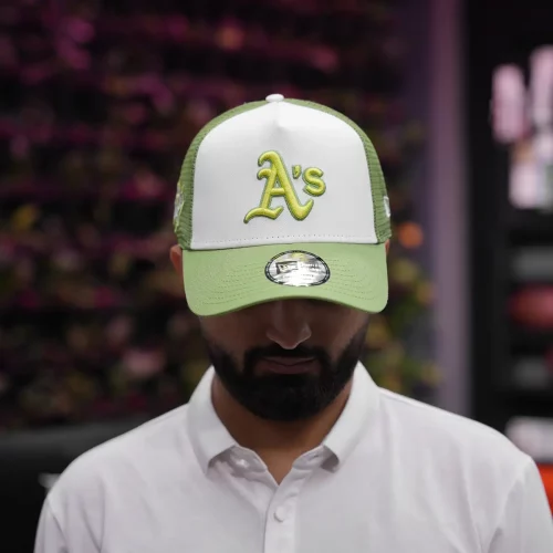 خرید اینترنتی کلاه اسپرت مردانه نیو ارا مدل New Era Oakland Athletics style activist 9FORTY E-Frame Trucker cap NW60435091-310